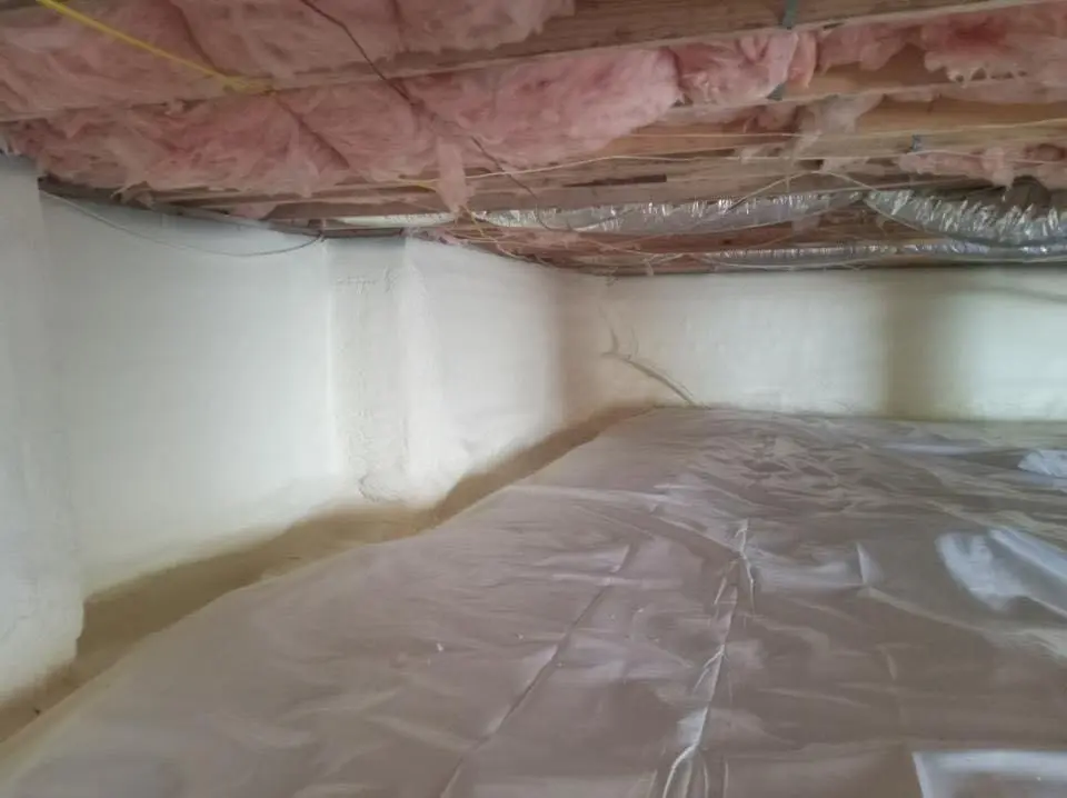 Crawl space encapsulation with closed-cell spray foam for Roof Waterproofing in Mount Kisco